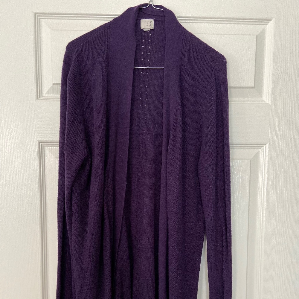 Womens XL purple cardigan